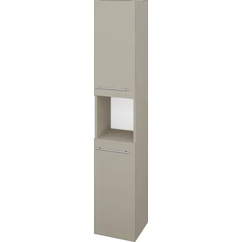 Koupelnový nábytek Dřevojas Vysoká skříň DOS SVD2O 35 - M05 Béžová mat / Úchytka T02 / M05 Béžová mat / Levé