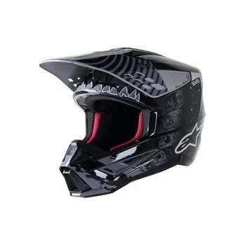 Helma na motorku Mx Helma Alpinestars SM5 Solar Flare Black / Gray / Gold Glossy, Velikost XL (61-62cm)