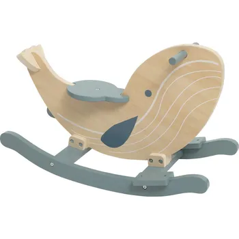 Dřevěná hračka Atmosphera for Kids Dřevěná houpací velryba 33x63x41 cm