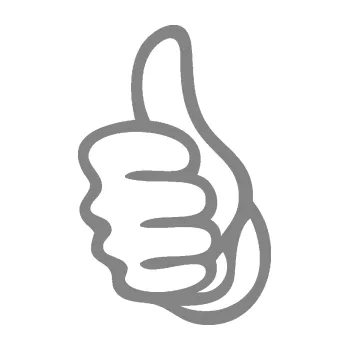 Samolepící dekorace SAMOLEPKA Ruka 001 levá palec nahoru (17 - šedá) NA AUTO, NÁLEPKA, FÓLIE, POLEP, TUNING, VLASTNÍ TEXT, TISK, AUTOSAMOLEPKY.cz, POLEPY, OBRÁZEK, LOGO, SAMOLEPKY