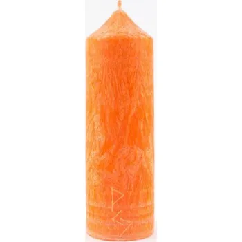 Svíčka 16 x 5 cm - 2.čakra - Čakrová svíce oranžová