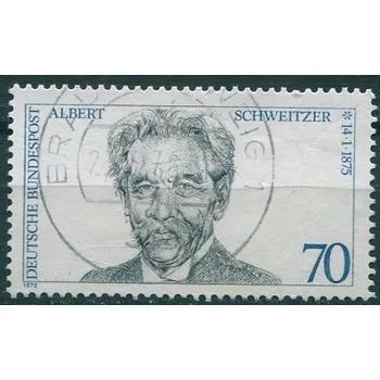 Poštovní známka (1975) MiNr. 830 - O - Německo - Dr. A. Schweitzer (1875-1965) (1)