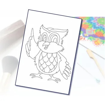 Radost v písku Šablona na pískování moudrá sova Varianta: A5 (148 x 210 mm)