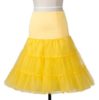 Dámská sukně Dámská spodnička v různých barvách Barva: Žlutá, Velikost: XL