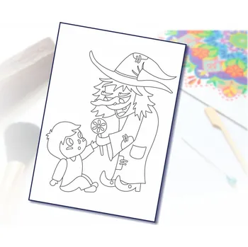 Radost v písku Šablona na pískování ježibaba Varianta: A5 (148 x 210 mm)