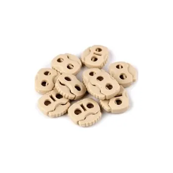 Brzdičky dvojité 20x20 mm - béžová velbloudí