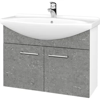 Koupelnový nábytek Dřevojas Koupelnová skříňka TAKE IT SZD2 85 - N01 Bílá lesk / Úchytka T03 / D20 Galaxy