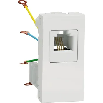 vypínač a zásuvka zásuvka telefonní RJ12, 6 kontaktů 1M, Bílá Unica NU349118