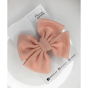 Čelenka Nina Baby Čelenka s lososovou mašlí na gumičce UNI růžová