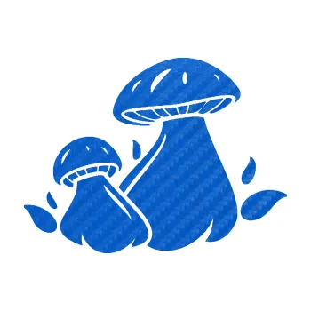 Samolepící dekorace SAMOLEPKA Houby 002 pravá (57 - 3D karbon modrý) NA AUTO, NÁLEPKA, FÓLIE, POLEP, TUNING, VLASTNÍ TEXT, TISK, AUTOSAMOLEPKY.cz, POLEPY, OBRÁZEK, LOGO, SAMOLEPKY