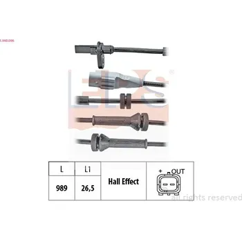 Brzdový systém Snímač, počet otáček kol EPS 1.960.096