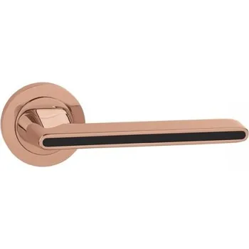 Dveřní kování VPD Klika Tesla Měď lesklá/Černá