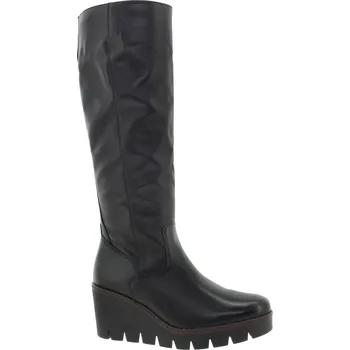 Dámské kozačky GABOR Dámské kožené černé kozačky na klínku 94.788.27-265 Velikost 41