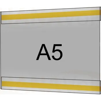 Plastová kapsa antireflexní A5 na šířku typ C 2x pěnová samolepka PVC-MAT kapsa C A5Š - 2x pěnová samolepka - 1 ks