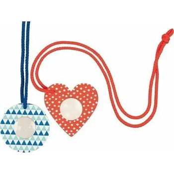 Dřevěná hračka Goki Muší oko - modré a srdce (2 kusy v sadě)