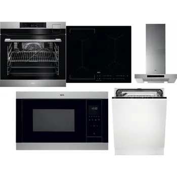 Set domácích spotřebičů AEG BSK792380M + AEG Mastery Bridge IKE64441IB + AEG Mastery DBB5660HM + AEG Mastery MSB2547D-M + AEG FSK73607Z