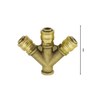 Příslušenství ke kompresoru Vzduchová roztrojka s rychlospojkami a závitem G3/8 VWS38ES