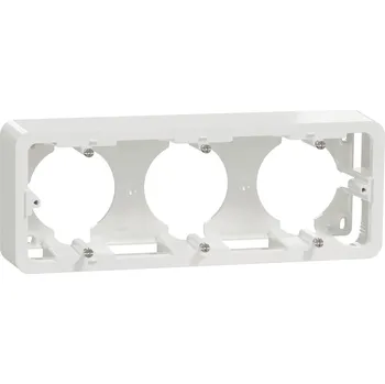 Elektroinstalační krabice krabice na omítku trojnásobná, Bílá Unica Pro NU840618