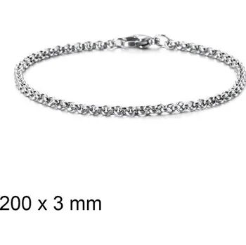 Náramek Ocelový náramek - Rolo - 200 x 3 mm