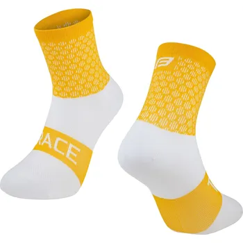 Pánské ponožky ponožky FORCE TRACE, žluto-bílé L-XL/42-47