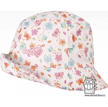 Klobouk Funkční letní klobouk Dráče - Florida 04, bílá, kytičky Barva: Bílá, Velikost: 54-56