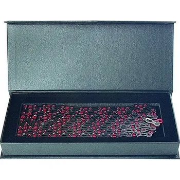 Řetěz na kolo Řetěz KMC X-10 SL DLC black-red 116čl.