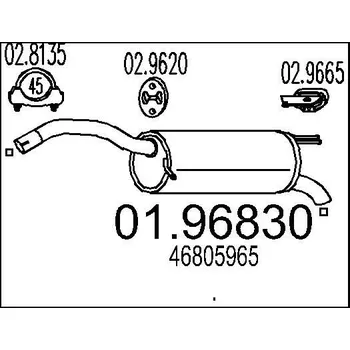 Auto-moto Zadní tlumič výfuku MTS 01.96830
