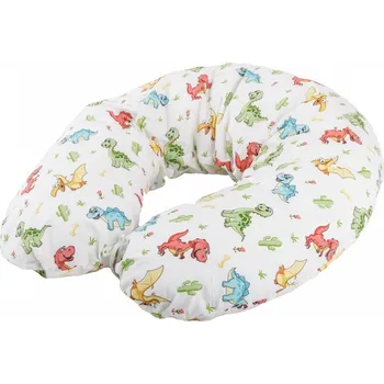 Kojící polštář JAN peří Kojící polštář - polštář pro snadnější kojení miminka - dinosauři žlutí - Kojící polštář - vnitřek + potah dinosauři žlutí