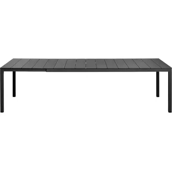 Zahradní stůl Nardi Antracitově šedý hliníkový rozkládací zahradní stůl Rio 210/280 x 100 cm