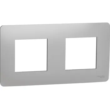 rámeček krycí dvojnásobný, Aluminium Unica Studio NU200430