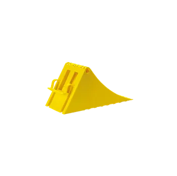 Zajišťovací klín kola Zakládací klín E53 | 470x200x230 - R600 | Žlutý plast