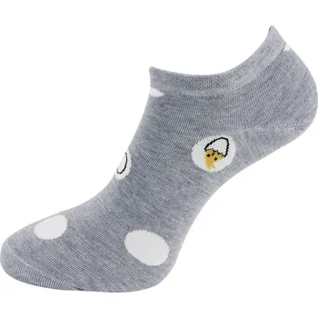 Dámské ponožky Dámské kotníkové ponožky ND6179 s potiskem kuřátek - světle šedé barvy 9001585-2 Velikost ponožek: 35-38