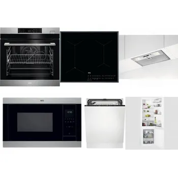 Set domácích spotřebičů AEG BSK782380M + AEG Mastery SenseFry IAE64431FB + AEG DGB3523S + AEG Mastery MSB2547D-M + AEG FSK73607Z + AEG Mastery NoFrost SCB618F6TS