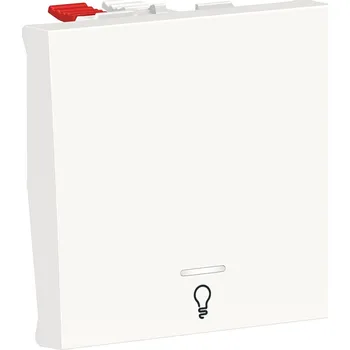 vypínač tlačítko s orientační kontrolkou řazení 1/0So "světlo", 2M, Bílé Unica NU320618LN