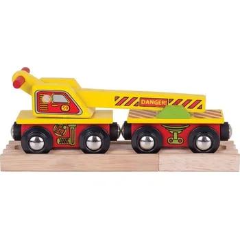 Vláček a vláčkodráha Bigjigs Rail Vagón s jeřábem