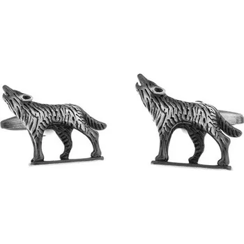 Manžetový knoflíček Manžetové knoflíčky vlk S patinou