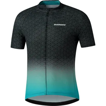 cyklistický dres SHIMANO TEAM dres s krátkým rukávem, pánský, černá, S