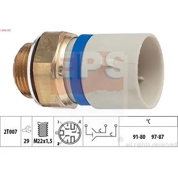 Klimatizace automobilu Teplotní spínač, větrák chladiče EPS 1.850.701