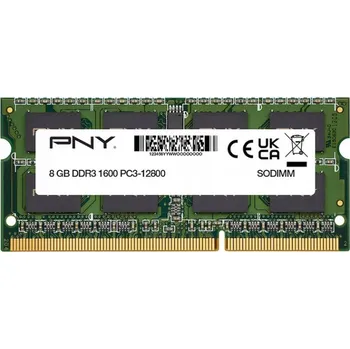 Operační paměť PNY 8 GB DDR3 1600 MHz (SOD8GBN12800/3L-SB)