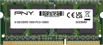 Operační paměť PNY 8 GB DDR3 1600 MHz (SOD8GBN12800/3L-SB)