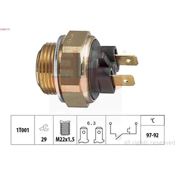 Ventilátor topení a klimatizace Teplotní spínač, větrák chladiče EPS 1.850.111