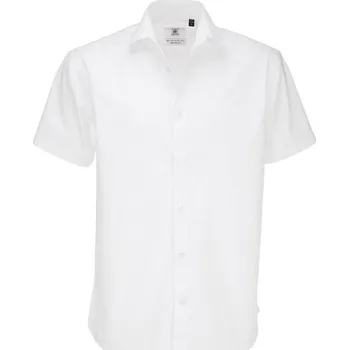 Gastro oděv Pánská číšnická košile B&C krátký rukáv - bílá -POSLEDNÍ KUS bílá,XXXL B-BK14-01-3XL