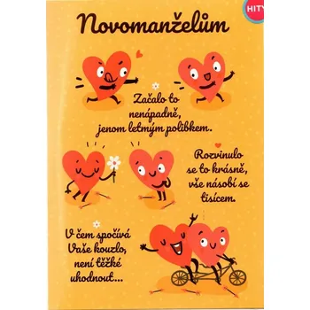 Albi Hrací přání do obálky Novomanželům Příběh dvou srdcí Crazy Little Thing Called Love 14,8 x 21 cm