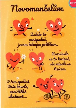 Albi Hrací přání do obálky Novomanželům Příběh dvou srdcí Crazy Little Thing Called Love 14,8 x 21 cm