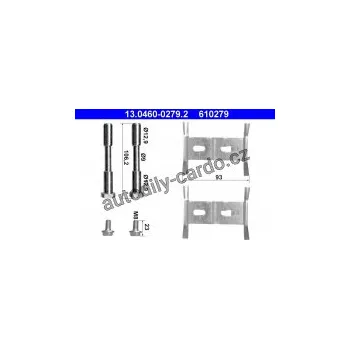 Přislušenství brzdového systému Sada příslušenství, obložení kotoučové brzdy ATE 13.0460-0279 (AT 610279)
