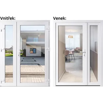 Vchodové dveře SOFT Soft 3/3 sklo čiré 130x200 cm pravé Bílá/bílá