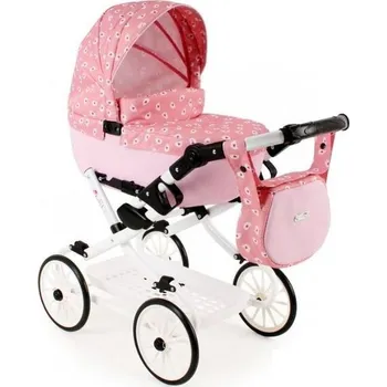 Kočárek pro panenku JASMINE Kočárek pro panenky Kids V7 starorůžový