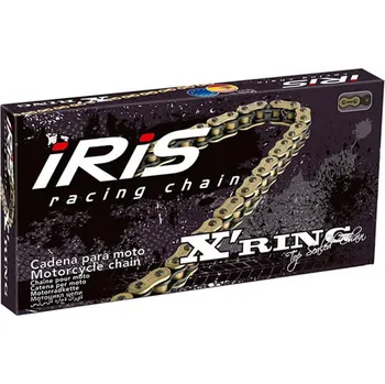 Řetězová sada pro motocykl IRIS hnací řetěz 520 XR-106 (106-článků) X-RING rozpojený + spona barva zlatá (DO 600ccm) (35,0KN) (IRIS hnací řetěz 520 XR-106 (106-článků) X-RING rozpojený + spona barva zlatá (DO 600ccm) (35,0KN))