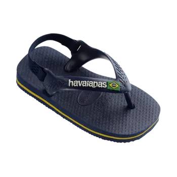 Chlapecké sandály Havaianas dětské žabky/sandály 4140577-3587 Navy Blue/Citrus Yellow Velikost: 22 Do vody