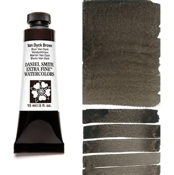 Výtvarná barva Akvarelová barva Daniel Smith Extra Fine, 15ml - tmavě hnědá Barva: 110 - Van Dyck Brown
